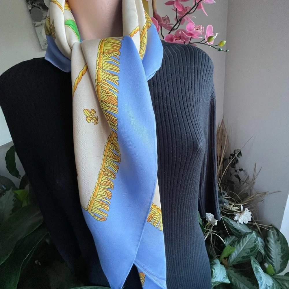 Hermès Vue Du Carrosse La Galere La Reale By H. Grygkar Silk Scarf. - Picture 10 of 16